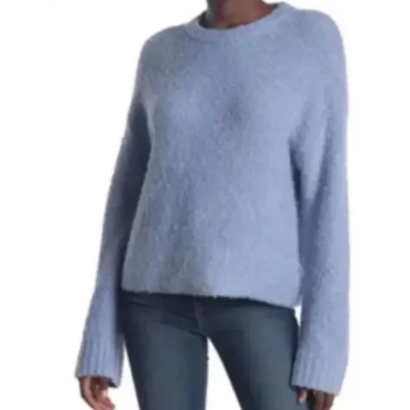 Abound Boucle Knit Dolman Sleeve Sweater Blue Forever Crewneck Small NWT - Picture 1 of 11